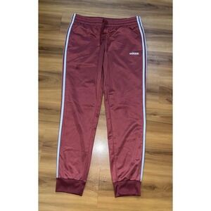 Womens  NWOT Adidas 3 Stripe Workout Active Performance Drawstring Jogger Pants